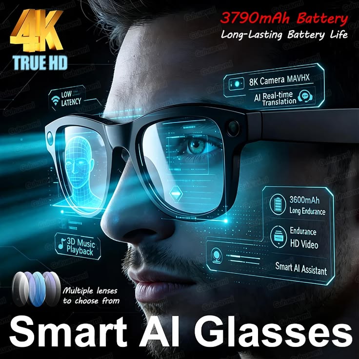 Meta AI Smart Glasses – Smart Camera Glasses with AI Assistant, Bluetooth Audio & Hands-Free Calling