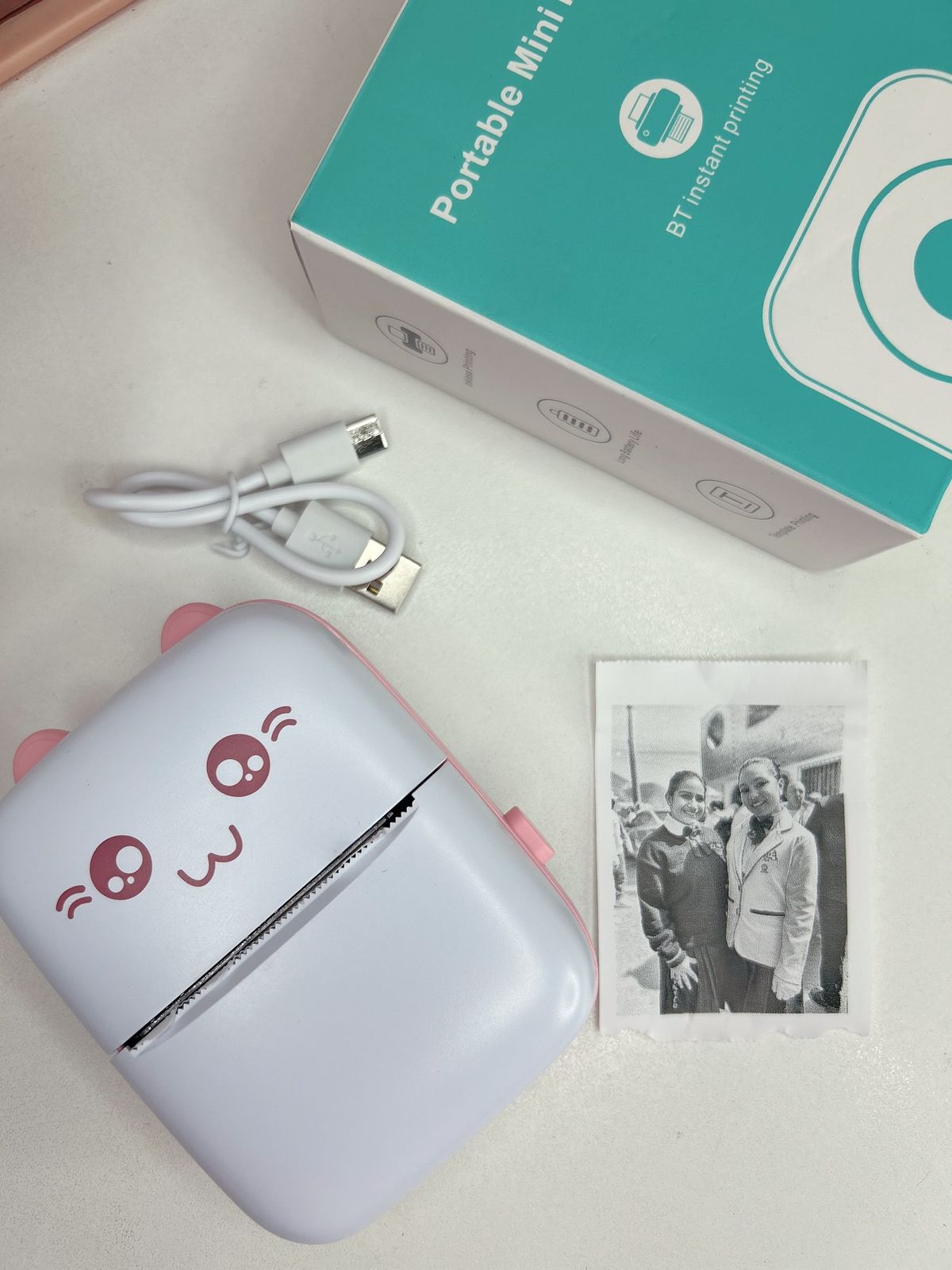 Lifelong Mini Thermal Printer | Portable & Inkless | Support Bluetooth | Wireless Mobile Printer