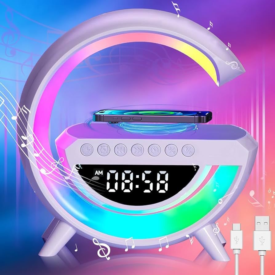 3-in-1 LED Speaker Wireless Charger