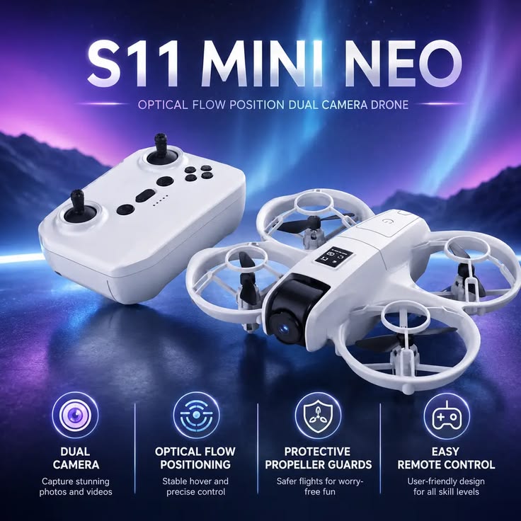 2026 Mini HD Camera Drone | Foldable Quadcopter with Height Hold | 4-Axis RC Drone | Portable Aerial Photography Drone